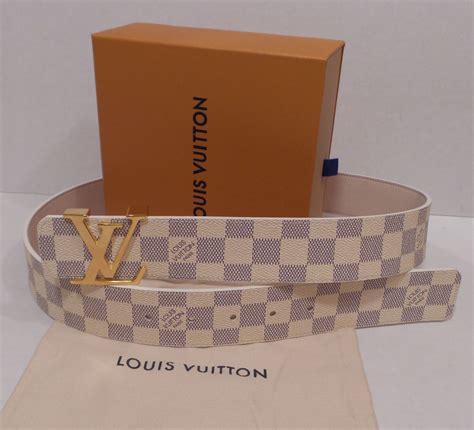 white checkered louis vuitton belt.